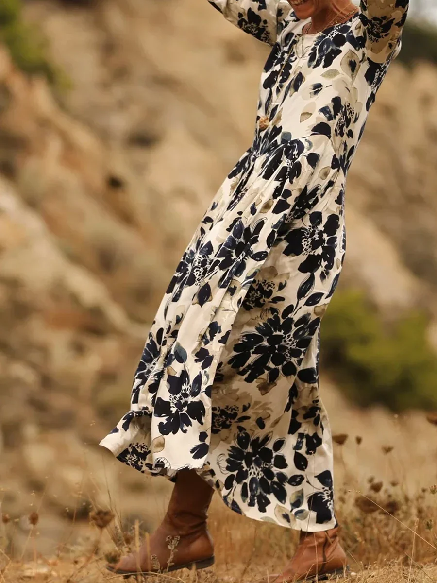 Griselda - Legeres Maxikleid mit Faltendetails