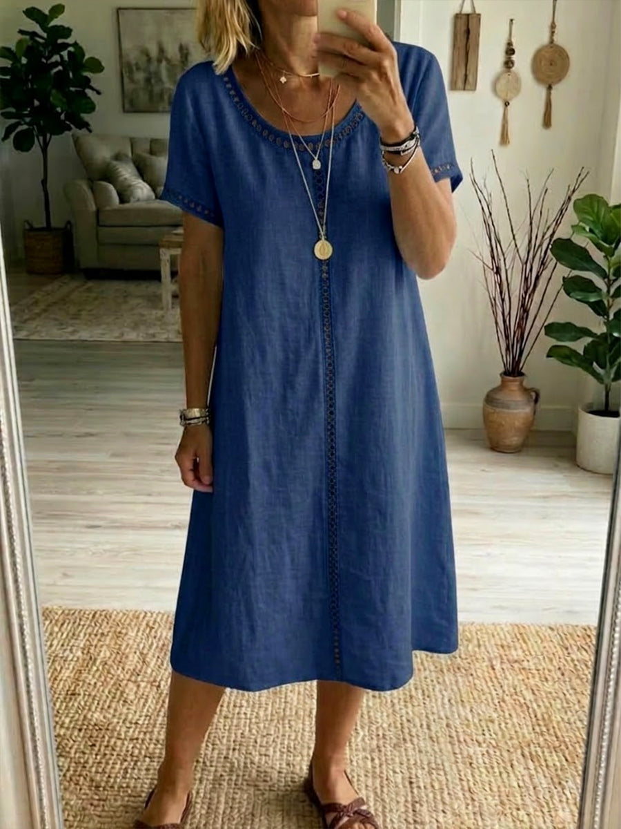 Josslyn - Kurzärmeliges Midikleid