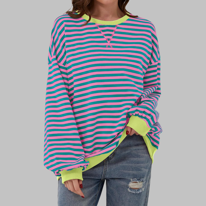 Adelia - Gestreiftes Langarm-Sweatshirt in Soft-Touch-Qualität