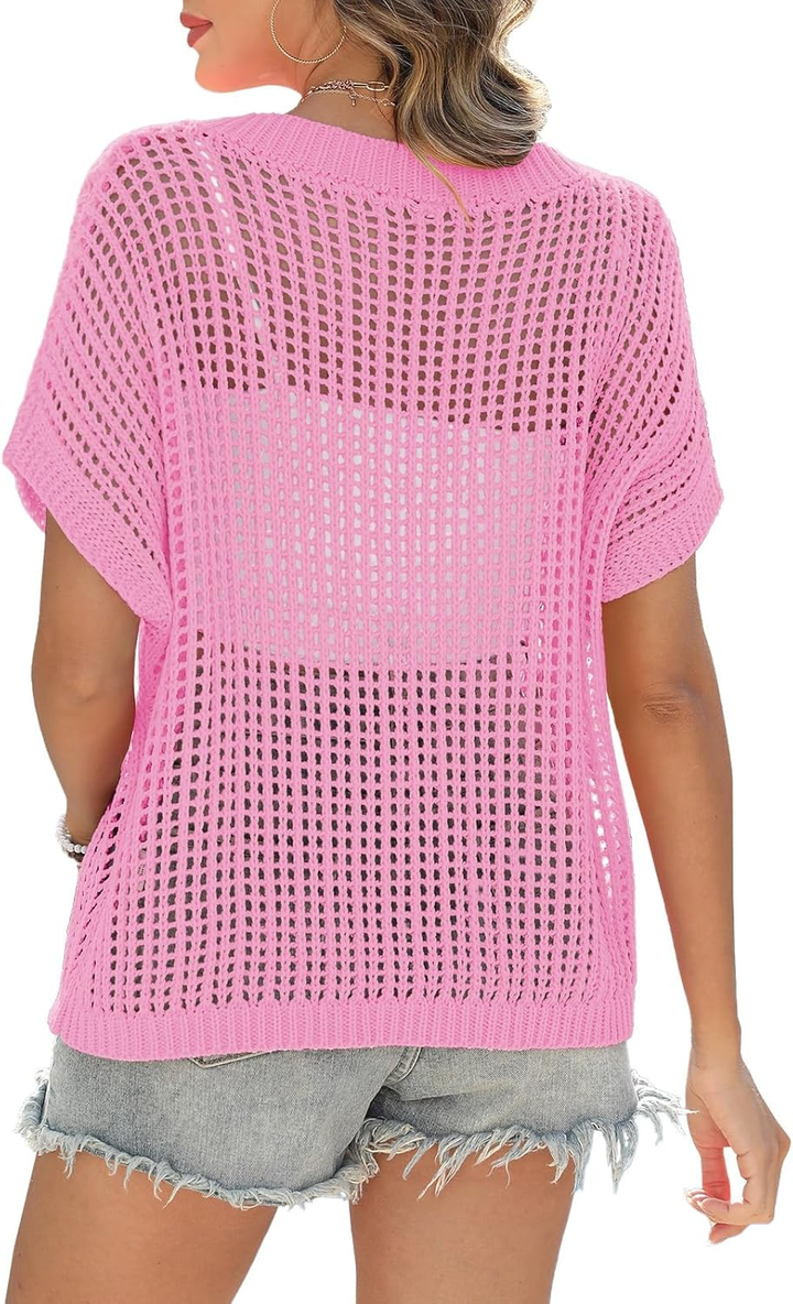 Hallie - Luftiges Ajour-Stricktop