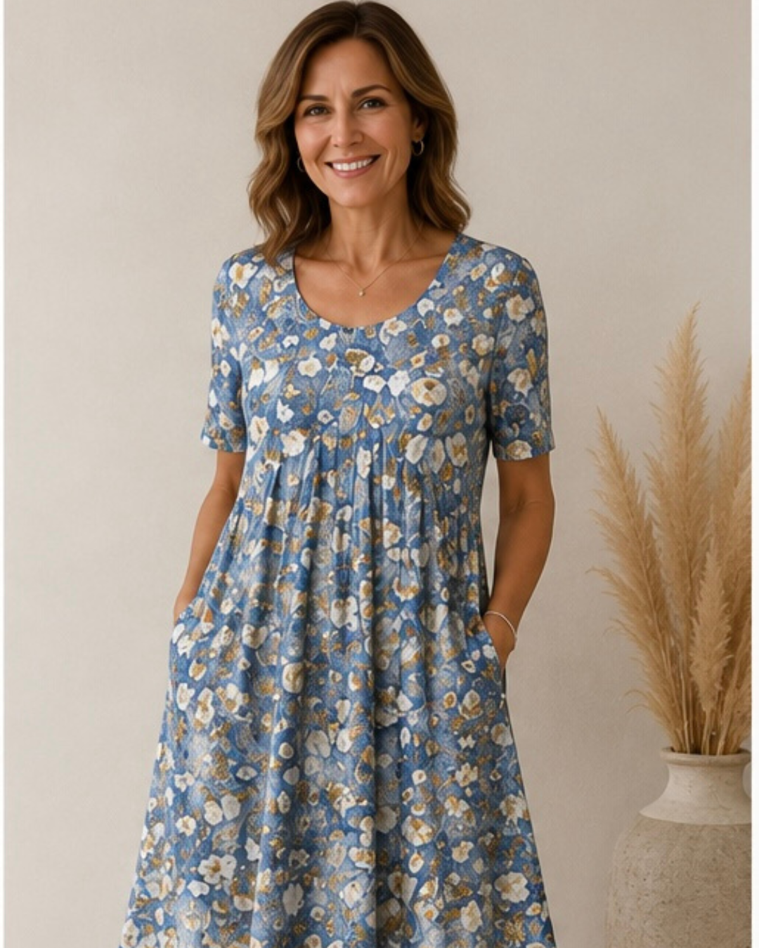 Ailith - Drapiertes Soft-Touch-Kleid
