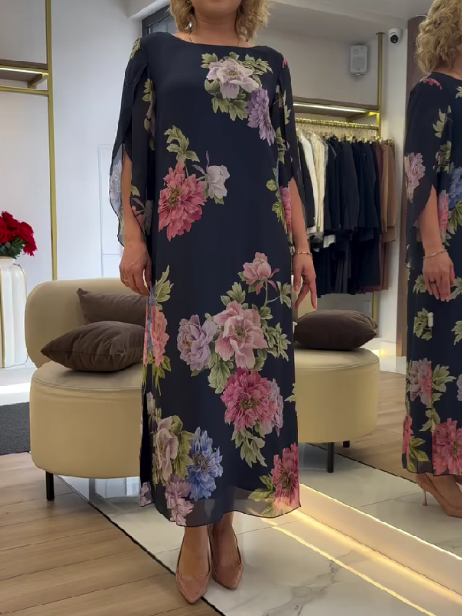 Halle - Lockeres, florales Maxikleid