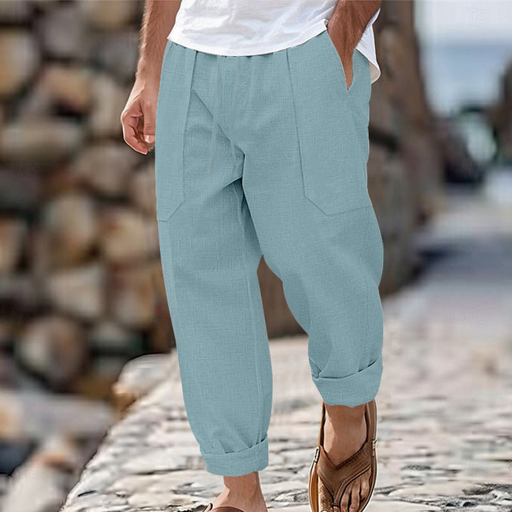 Halston - Relaxed-Fit-Hose aus Leinenmischung