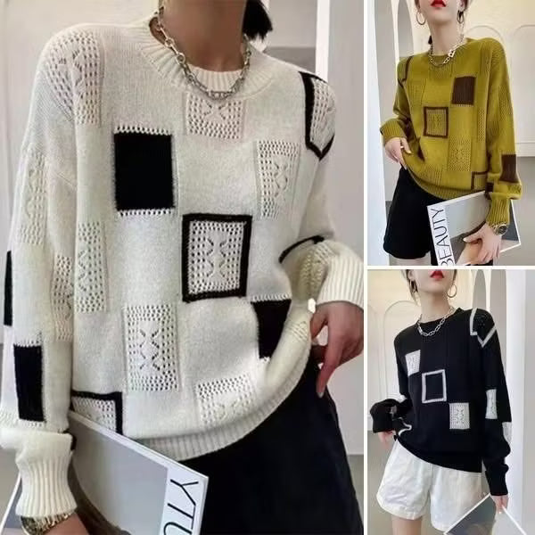 Adorelle - Künstlerischer Patchwork-Strickpullover