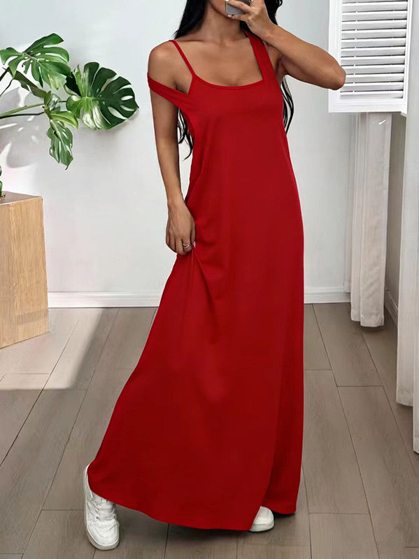 Evania - Zweiteiliges Maxikleid-Set im Lagenlook