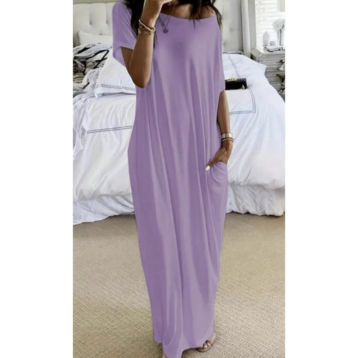 Adalynne - Lässiges schulterfreies Maxikleid