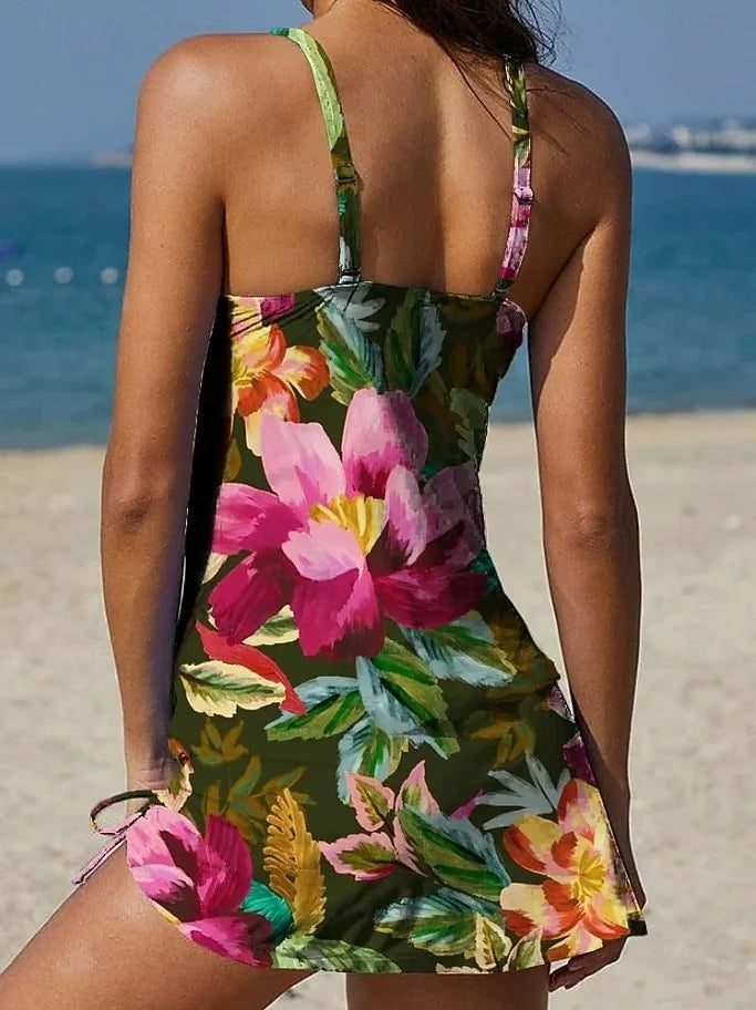 Ysoria - Bedrucktes Neckholder-Badekleid-Set