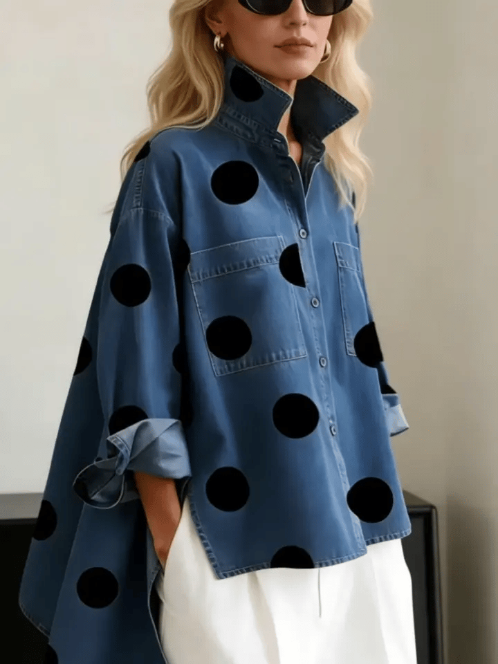 Kelsey - Bluse mit weicher Haptik und Stickerei