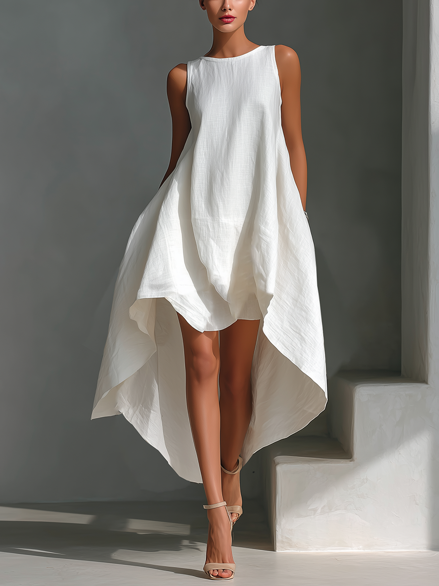 Elvina - Luftiges Midikleid aus Leinen