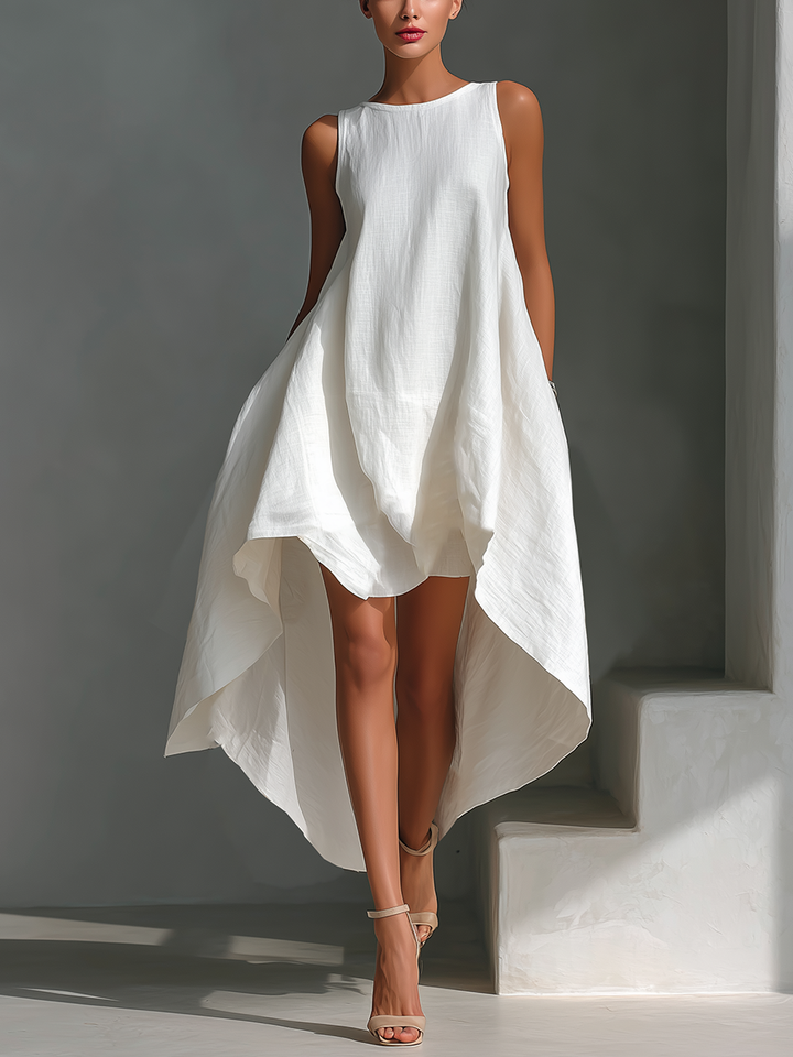 Elvina - Luftiges Midikleid aus Leinen