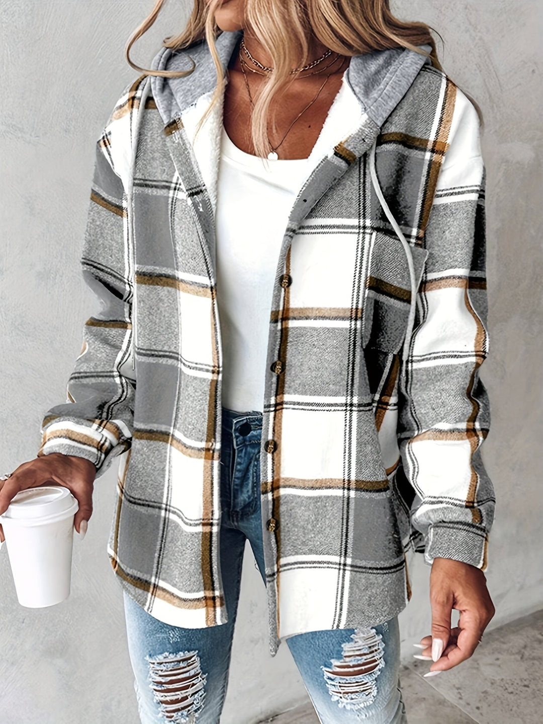Genevessa - Kapuzen-Hemdjacke mit weicher Haptik
