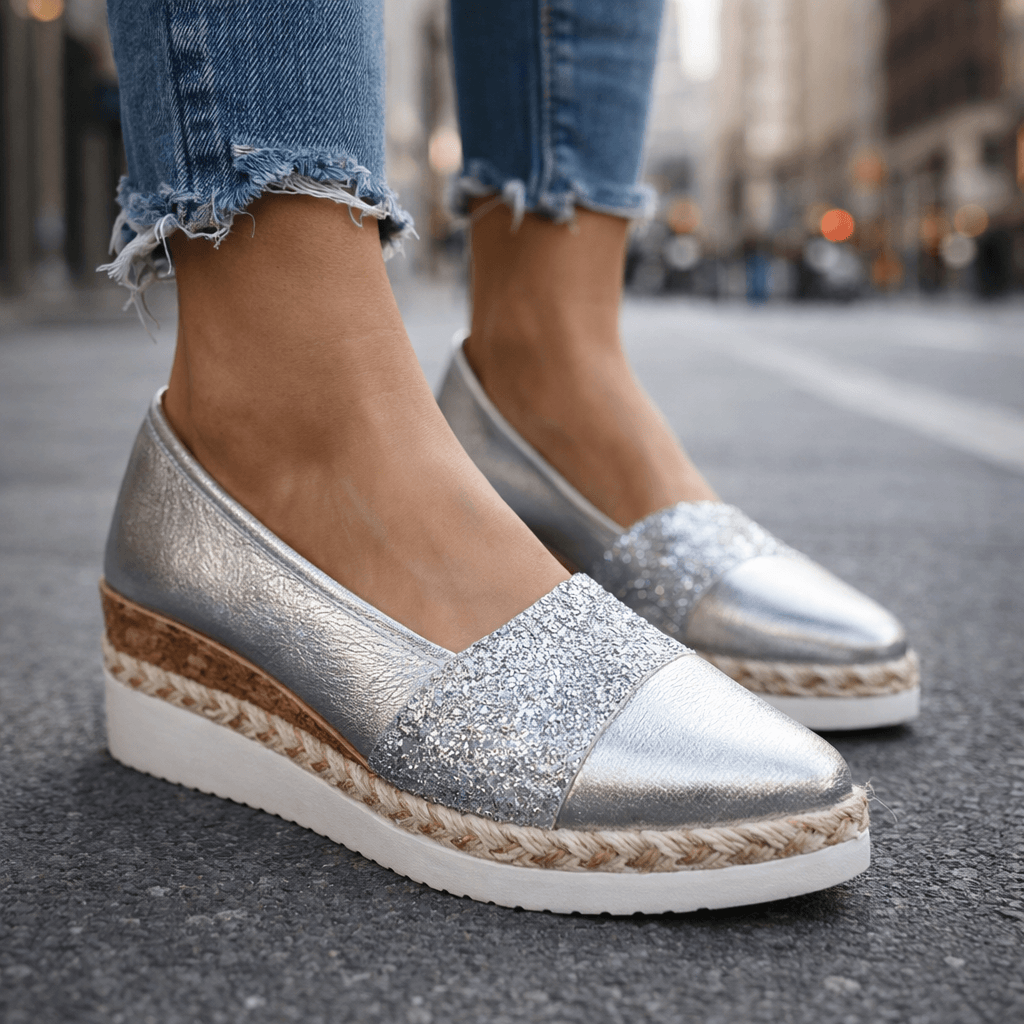 Kirsty - Funkelnde Keilabsatz-Sneaker