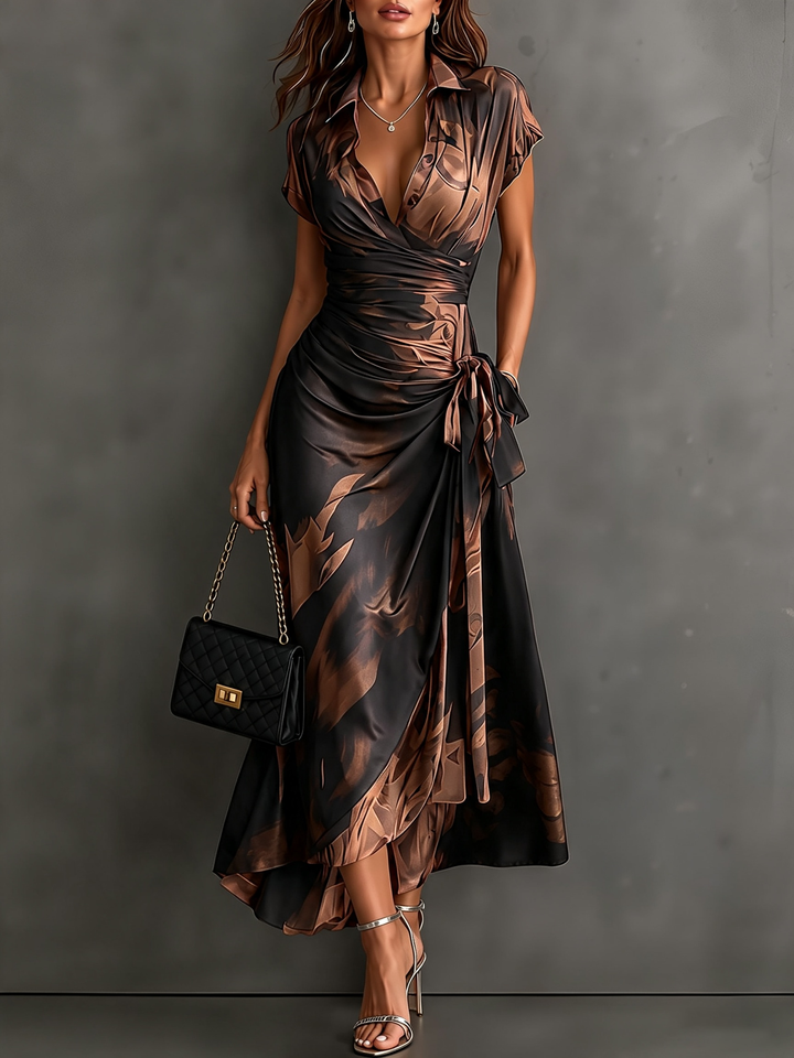 Kaia - Softtouch-Wickel-Hemdblusenkleid
