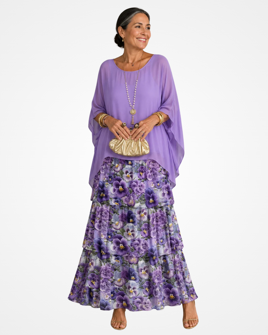 Sylvia - Fließendes Maxikleid mit weichem Griff