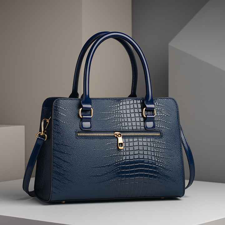 Aeryn - Formstabile Handtasche mit Kroko-Prägung