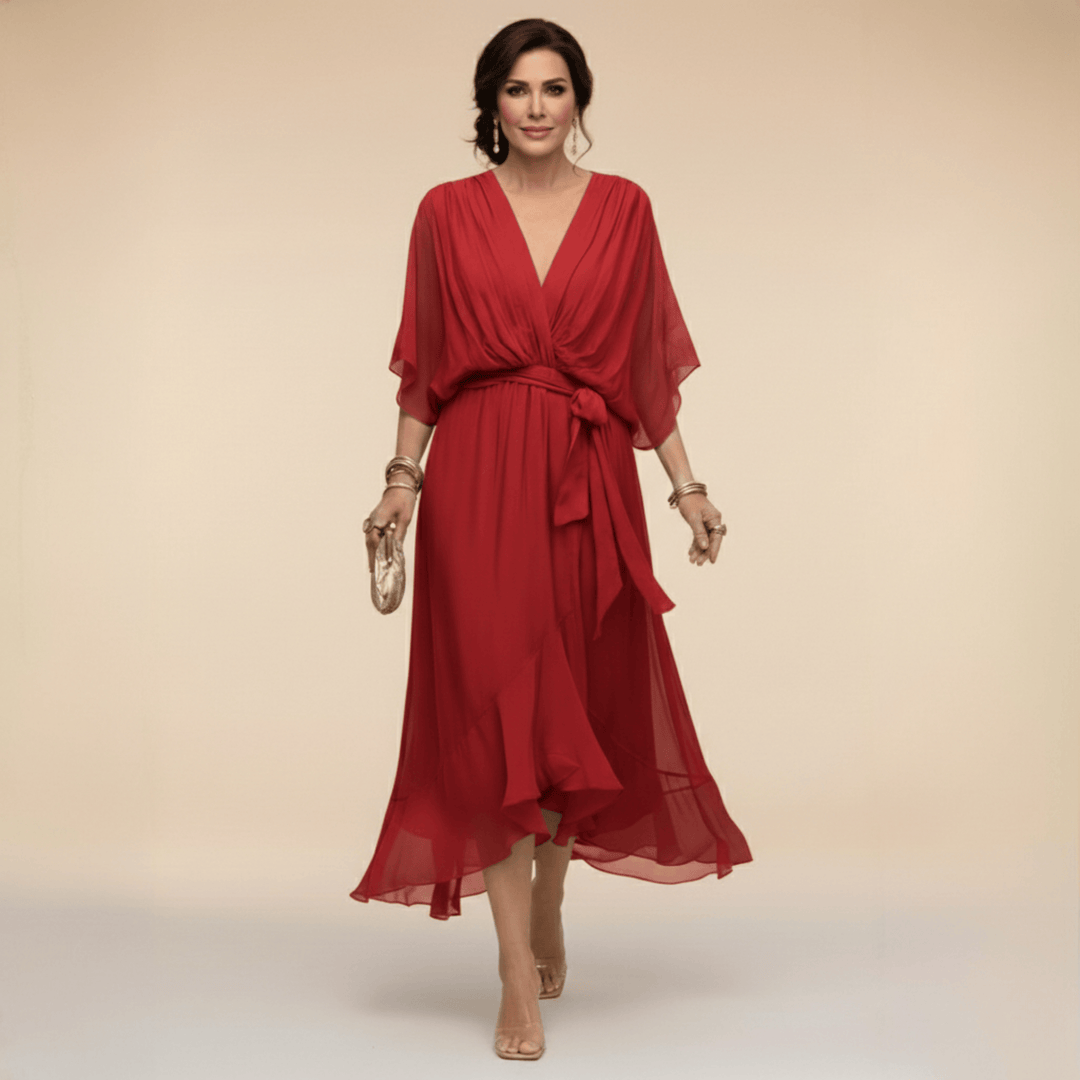 Mirabelle - Luftiges V-Ausschnitt-Kleid