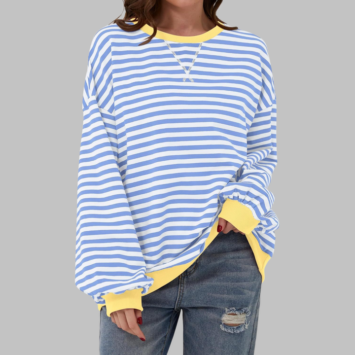 Adelia - Gestreiftes Langarm-Sweatshirt in Soft-Touch-Qualität