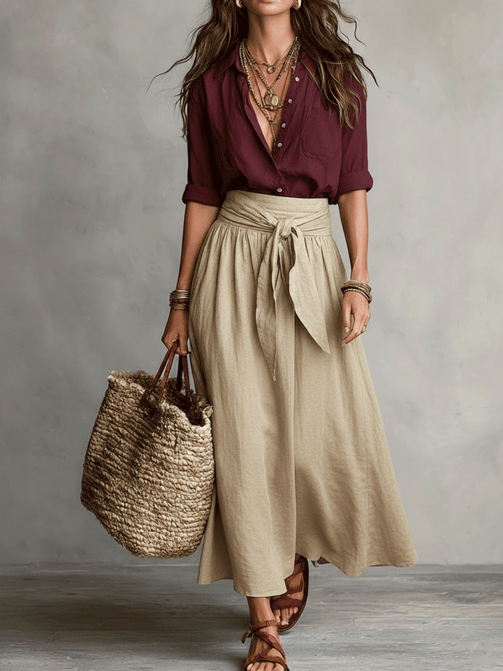 Estella - eleganter Zweiteiler aus Bluse und Midirock