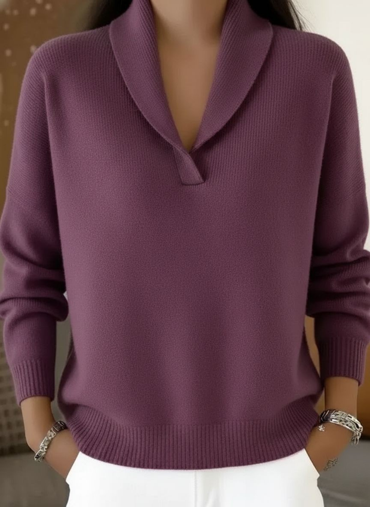 Cybele - V-Ausschnitt-Pullover mit Soft-Touch-Finish
