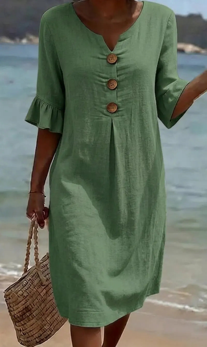 Jonquil - Freizeitkleid mit Knopfleiste vorn