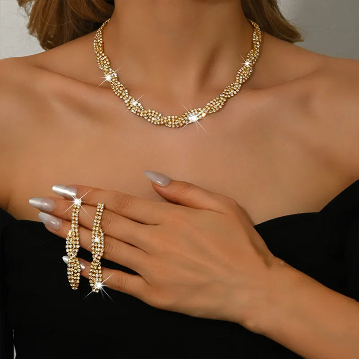 Alessara - Kristall-Twist Schmuckset