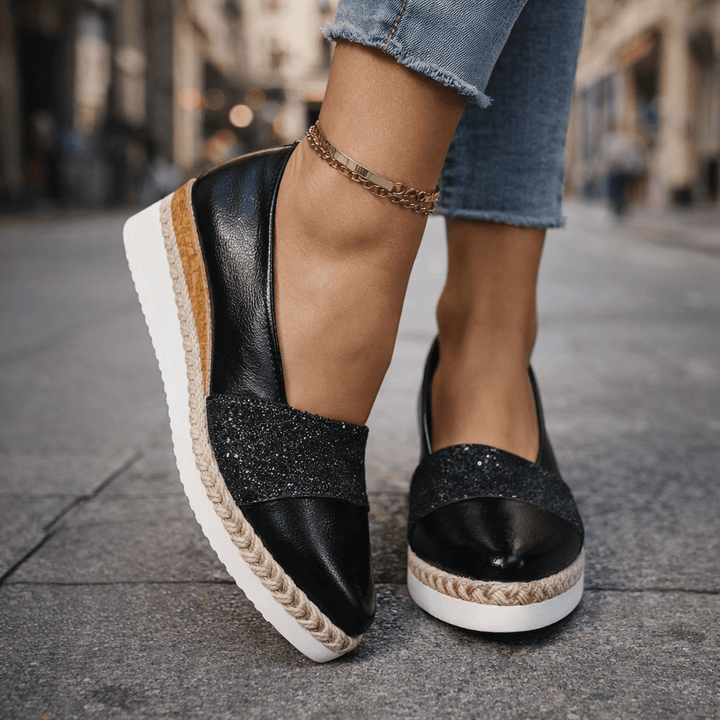 Kirsty - Funkelnde Keilabsatz-Sneaker