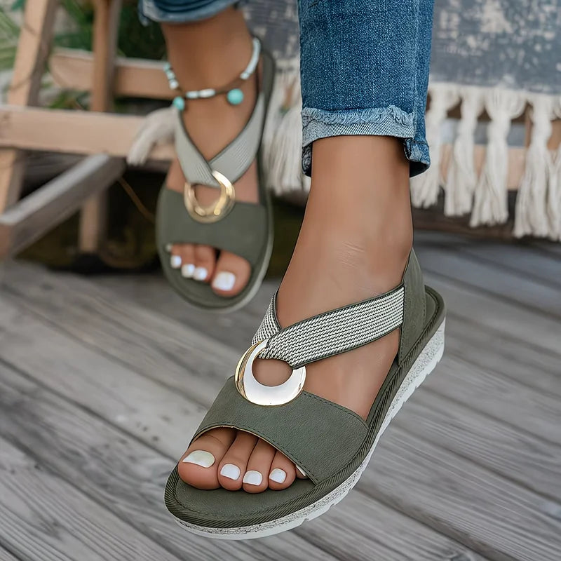 Maisie - gepolsterte flache Sandalen