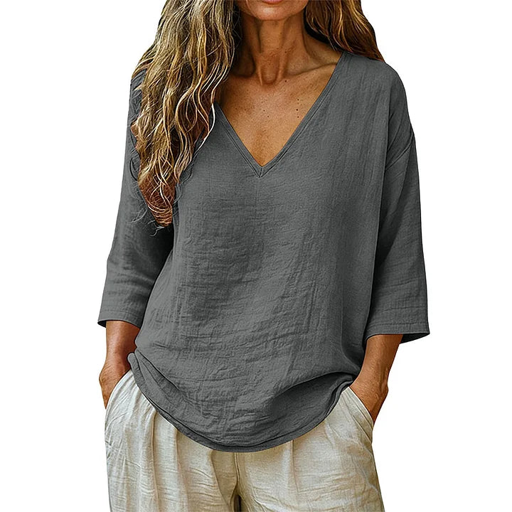 Rhianna - Elegante Bluse mit V-Ausschnitt
