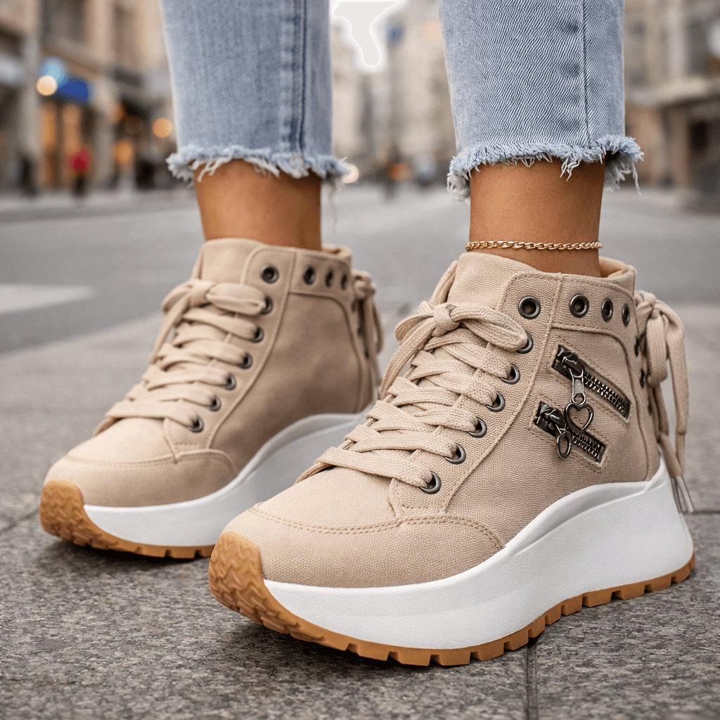 Celestia - Gepolsterte Plateau-Sneaker