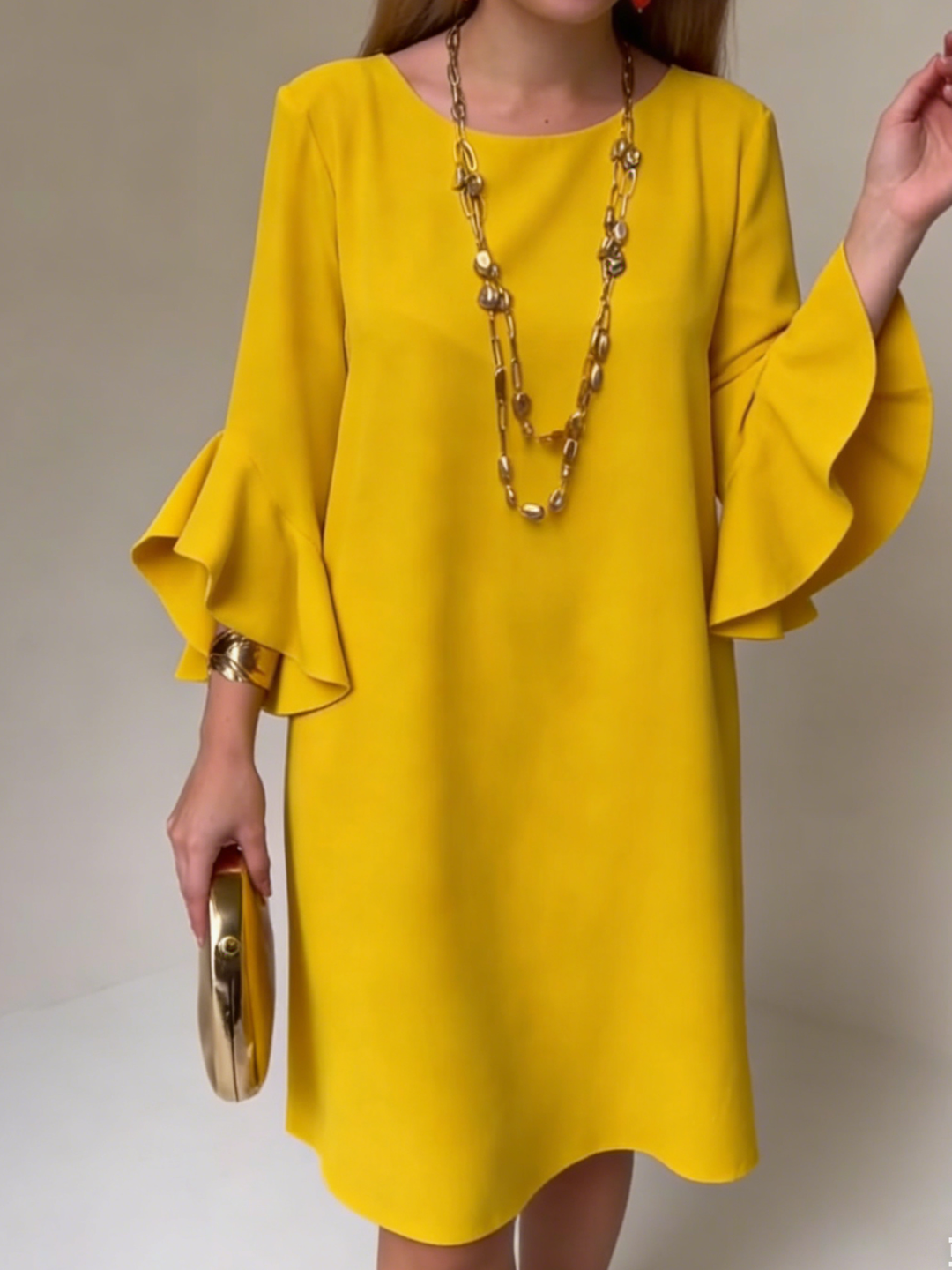 Hilaria - Minikleid mit Rüschenärmeln