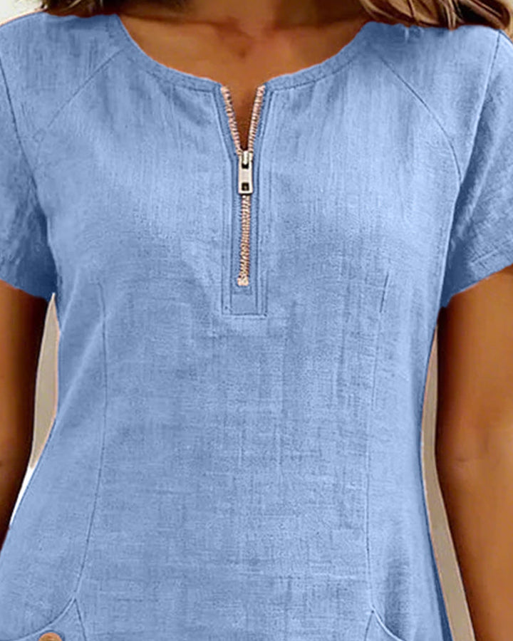 Dariae - A-Linien-Kleid aus Leinenmix