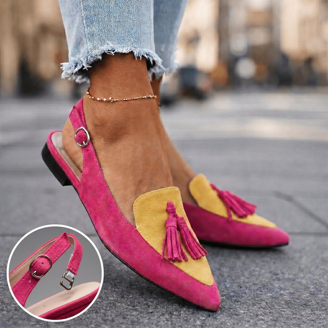 Margot - Slingback-Sandalen mit Quasten und Soft-Touch-Finish