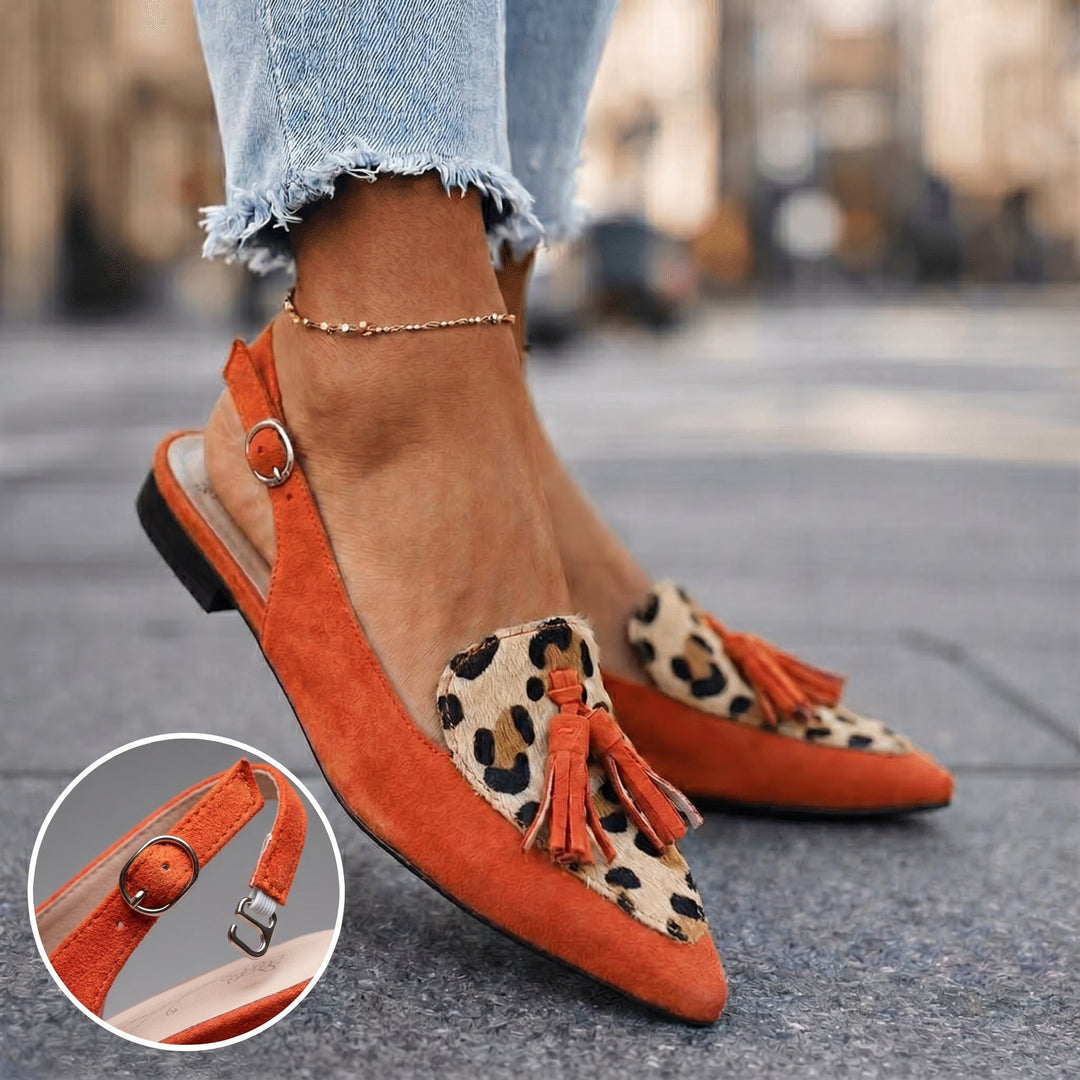 Margot - Slingback-Sandalen mit Quasten und Soft-Touch-Finish