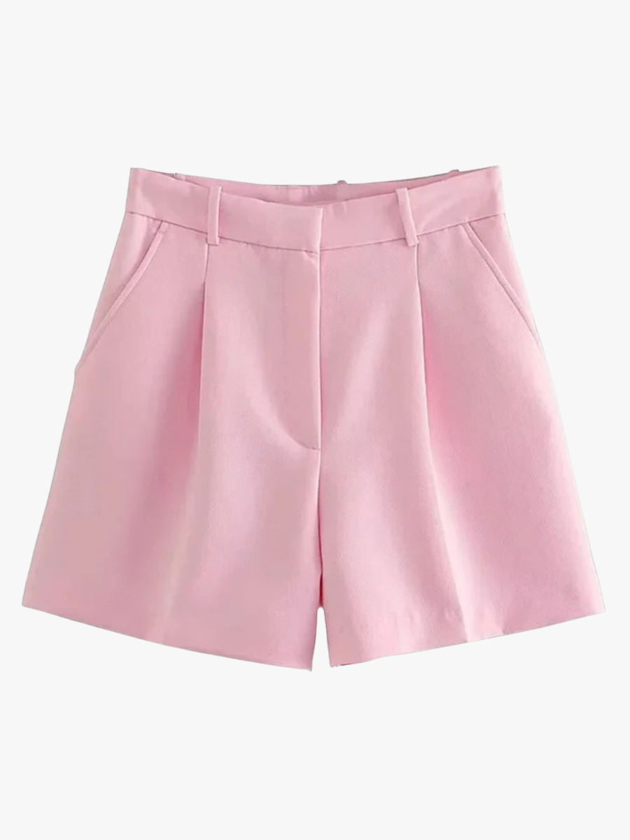 Mirelle - Klassisch geschneiderte hochtaillierte Bundfalten-Shorts