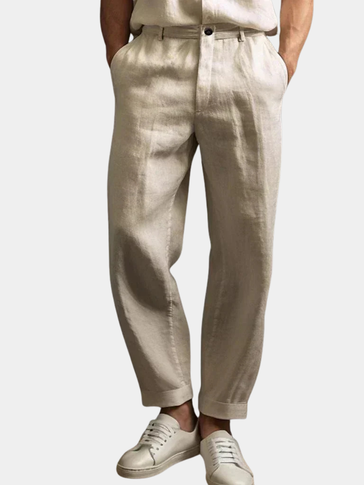 Yorick - atmungsaktive Leinenhose mit Kordelzug