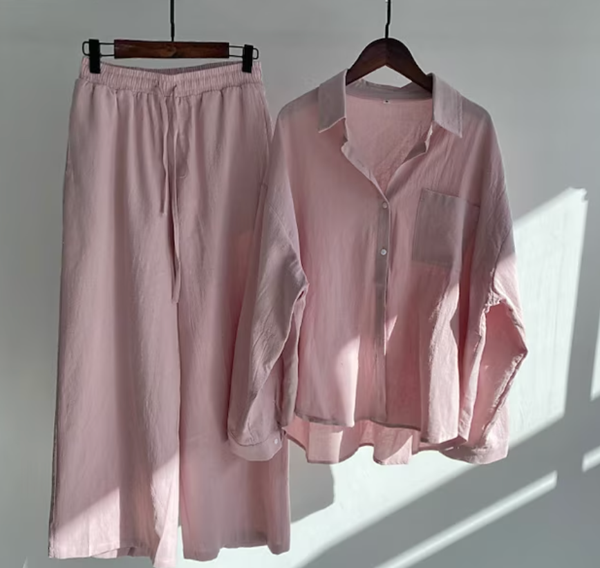 Kairi - Set aus Oversize-Bluse und Palazzo-Hose