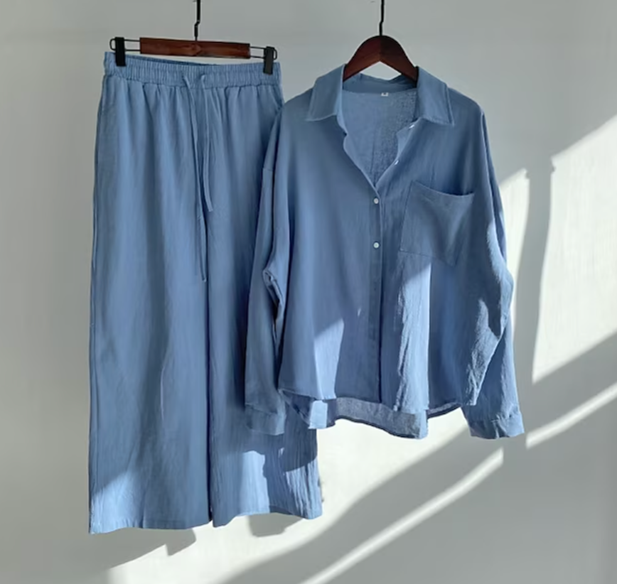 Kairi - Set aus Oversize-Bluse und Palazzo-Hose