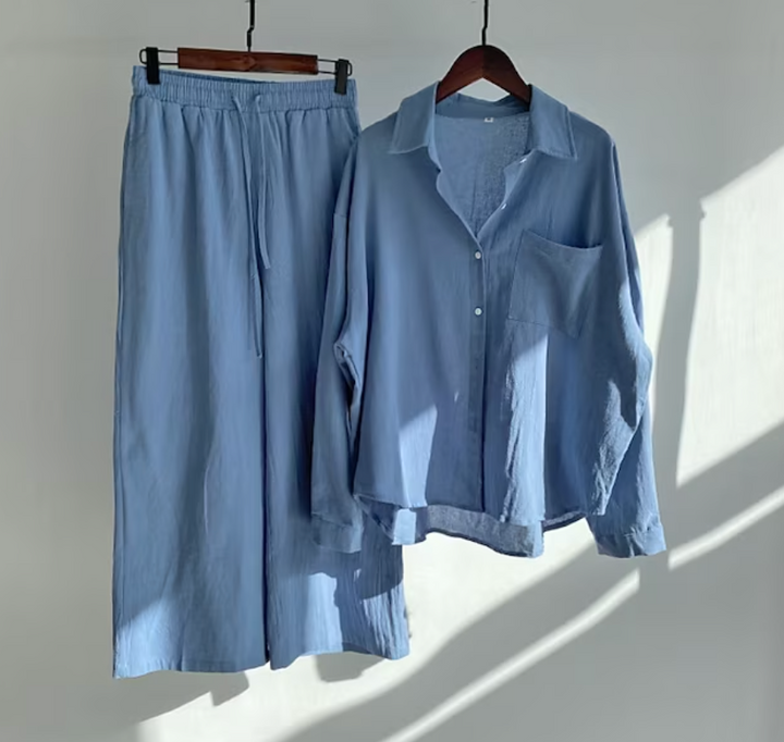 Kairi - Set aus Oversize-Bluse und Palazzo-Hose