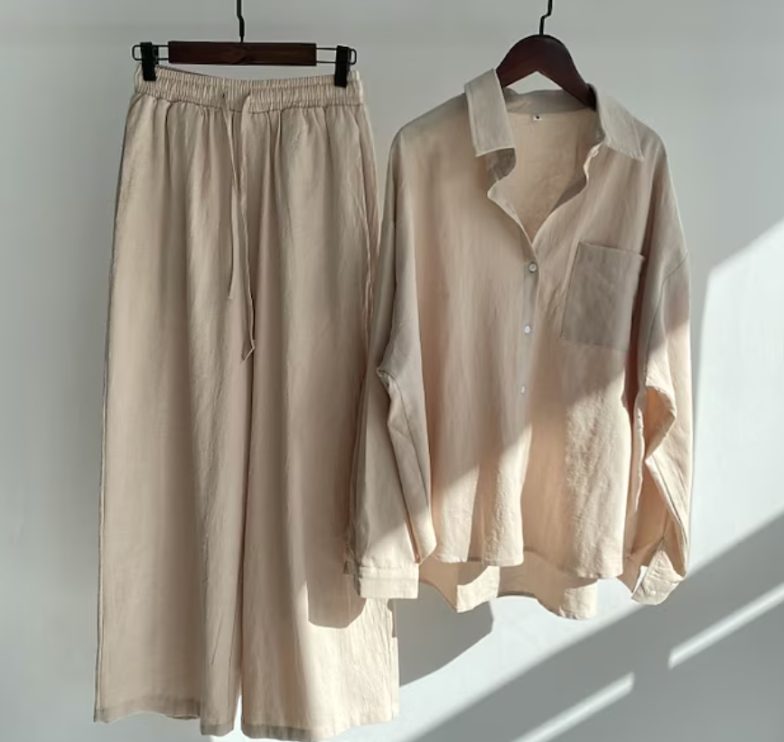 Kairi - Set aus Oversize-Bluse und Palazzo-Hose