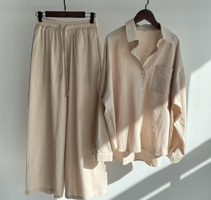 Kairi - Set aus Oversize-Bluse und Palazzo-Hose