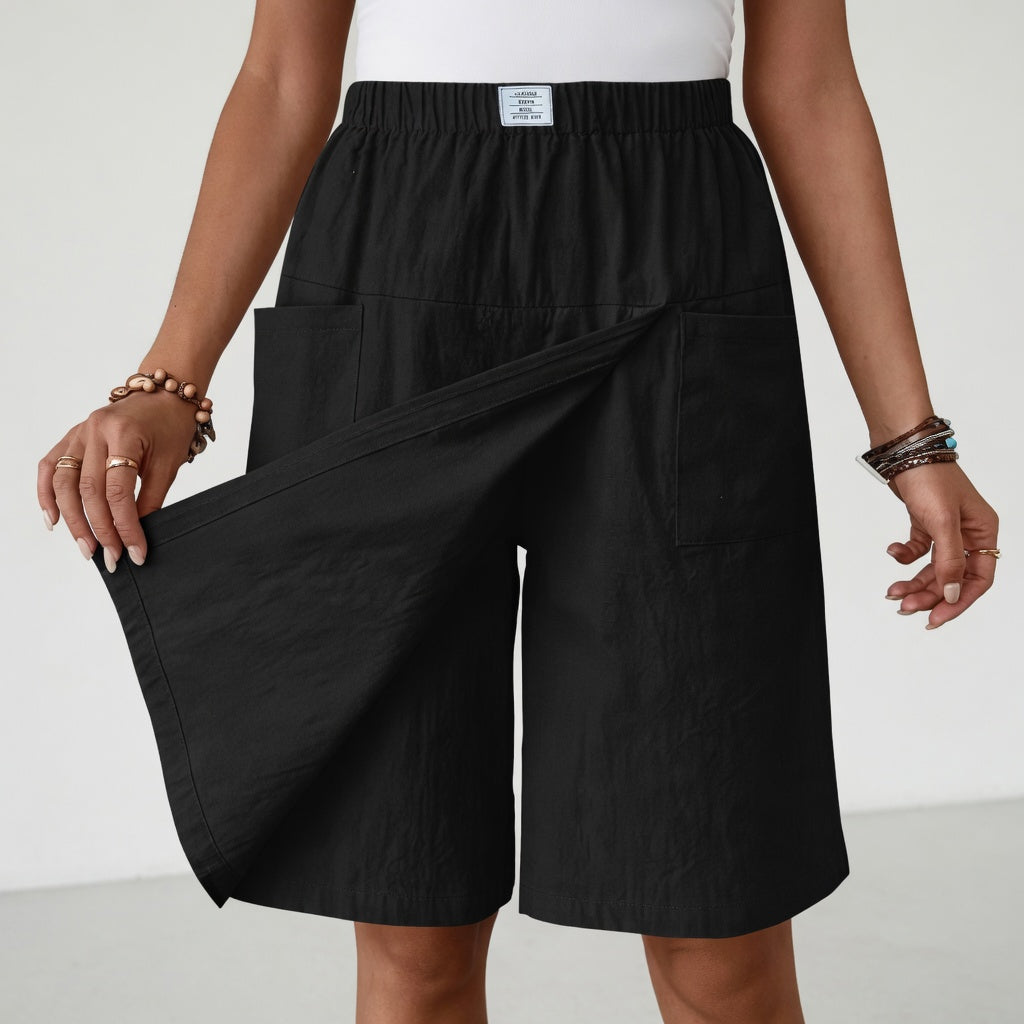 Fiorisse - Premium-Stretch-Skort mit Wickeloptik vorn
