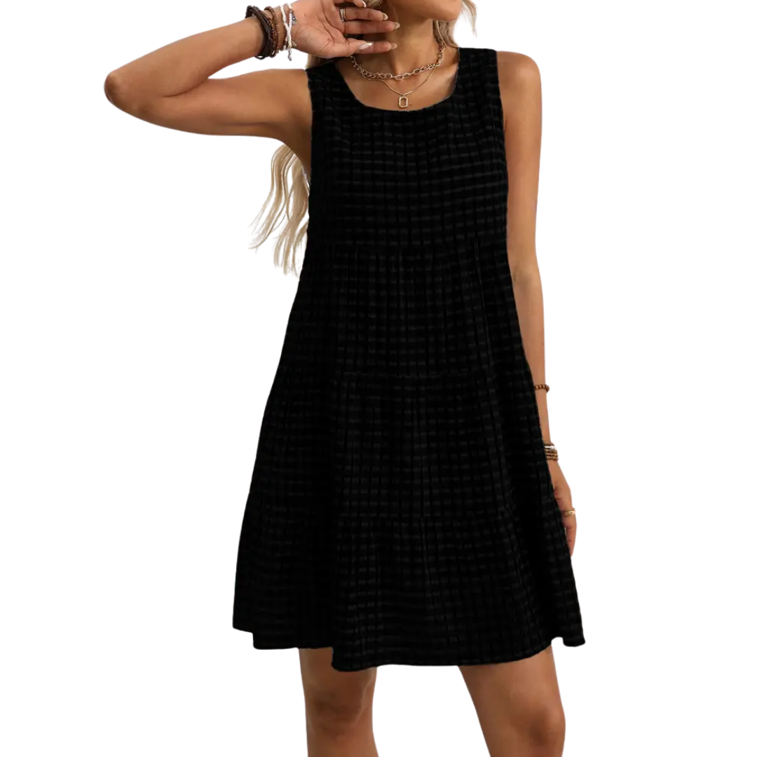 Elsie - Ärmelloses Stufen-Minikleid
