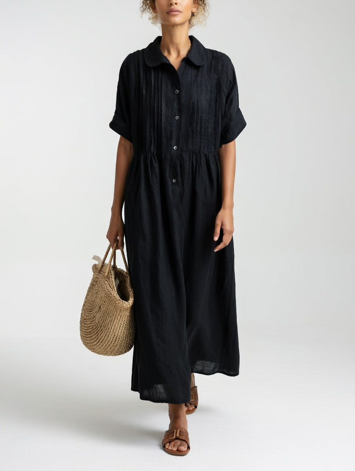 Jorisa - kurzärmeliges Midikleid