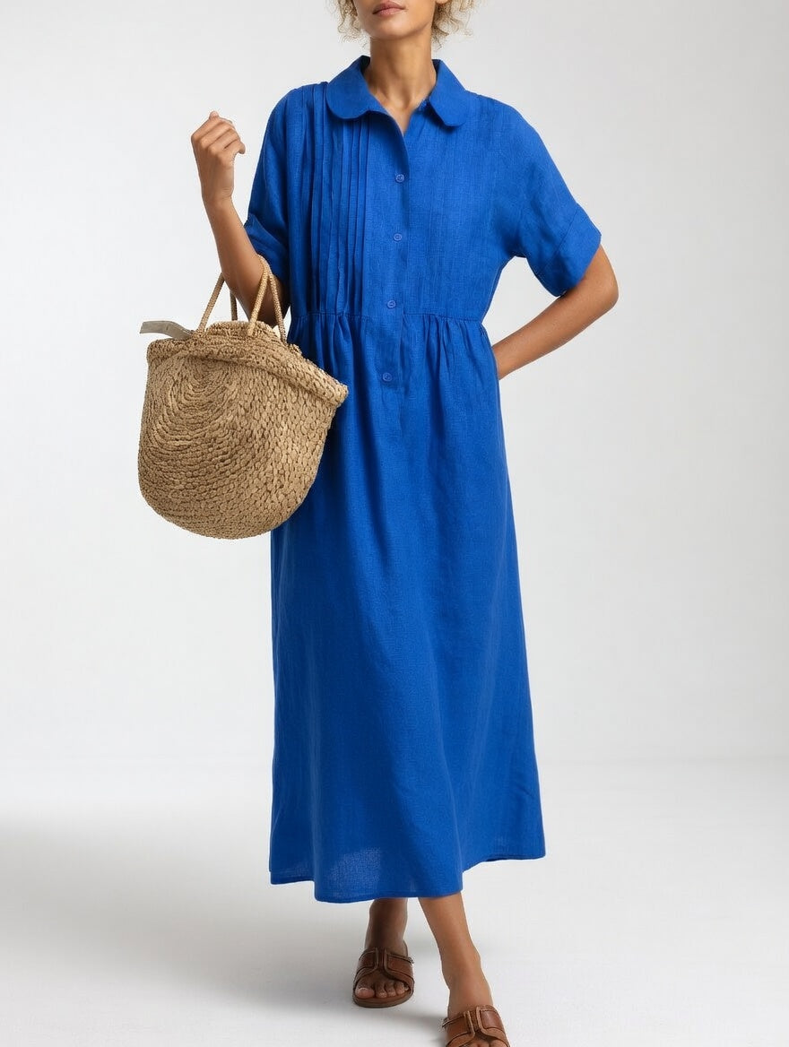 Jorisa - kurzärmeliges Midikleid