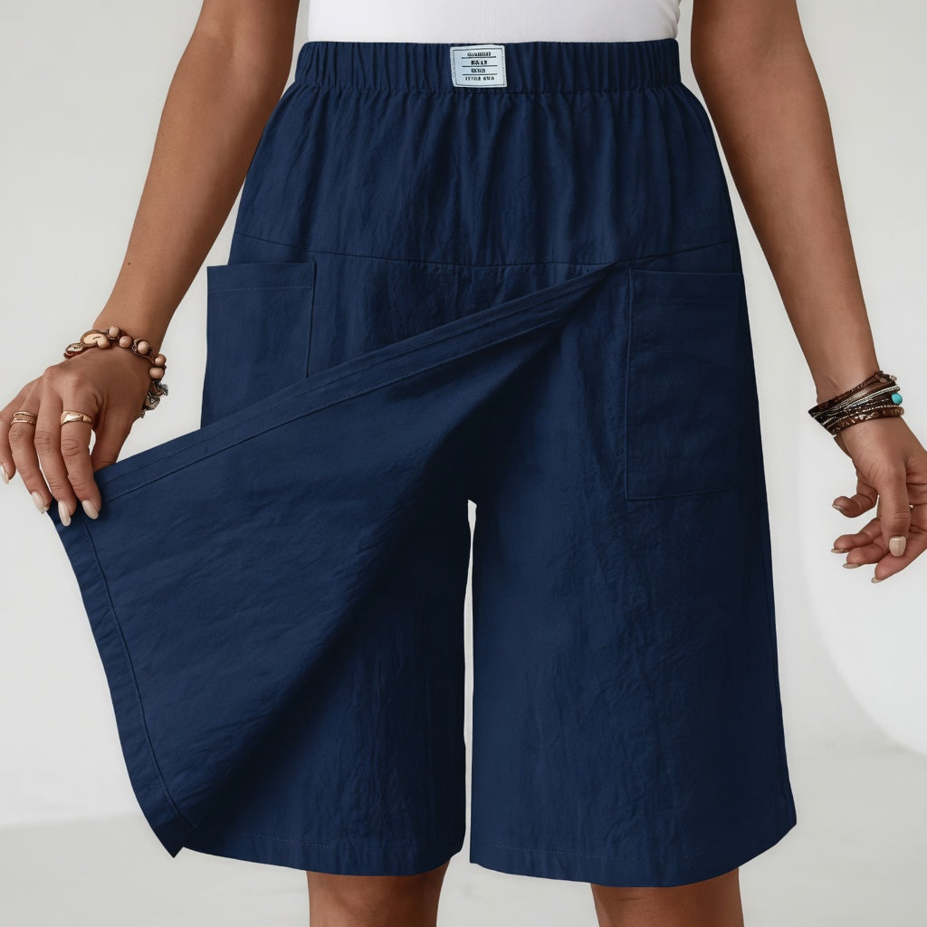 Fiorisse - Premium-Stretch-Skort mit Wickeloptik vorn