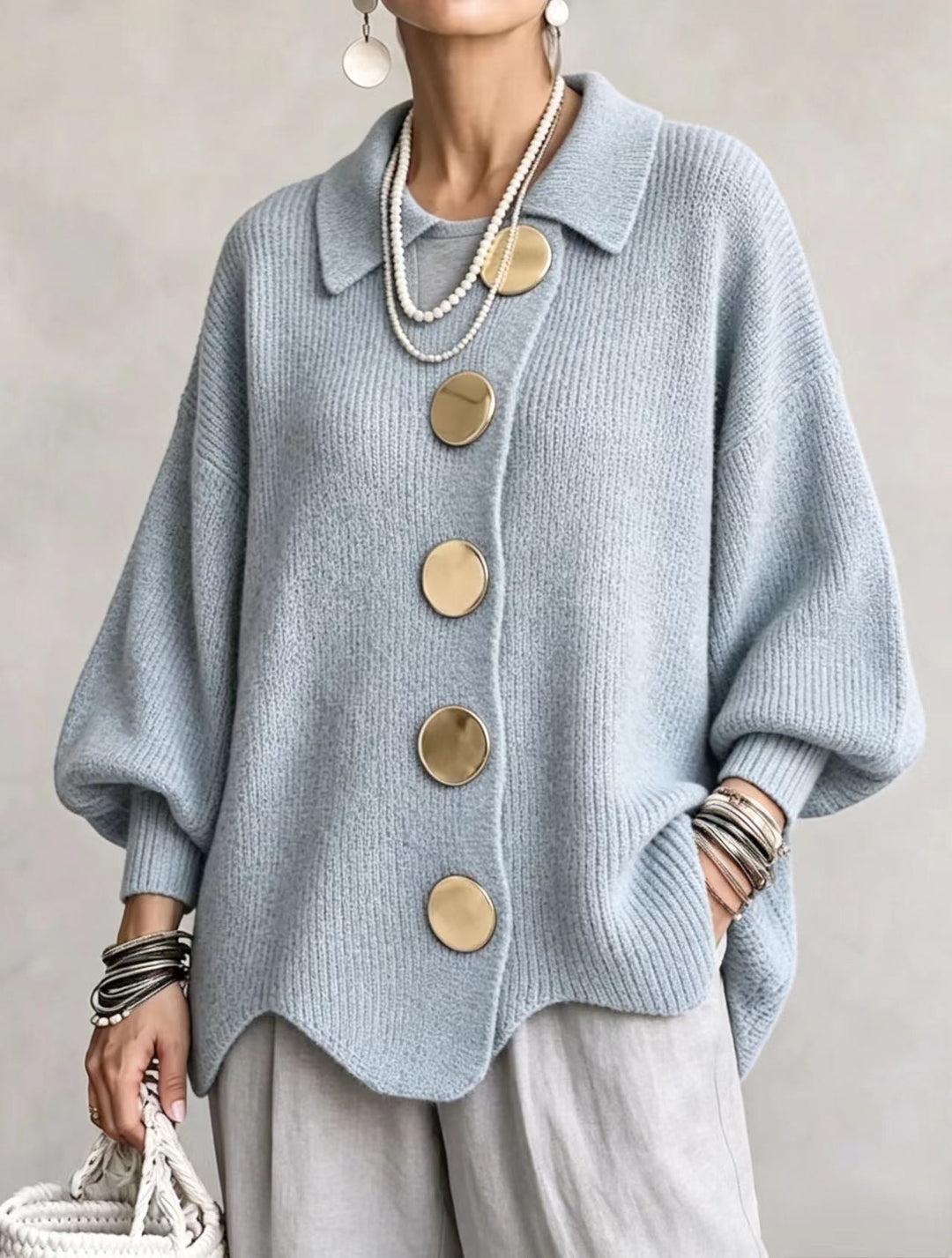 Kaelinae - schwerer Oversize-Cardigan