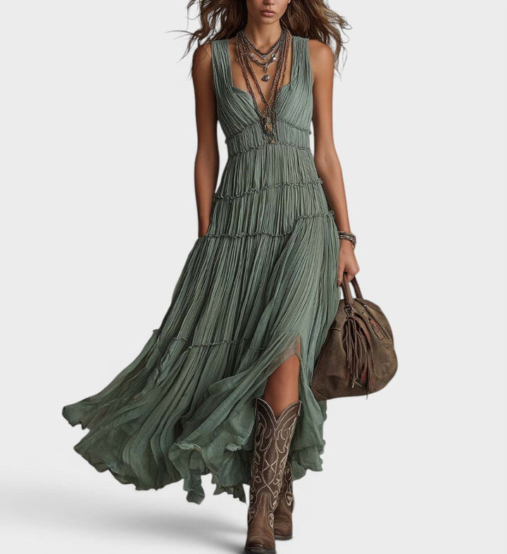 Alexa - Boho-Maxikleid mit Soft-Touch-Finish