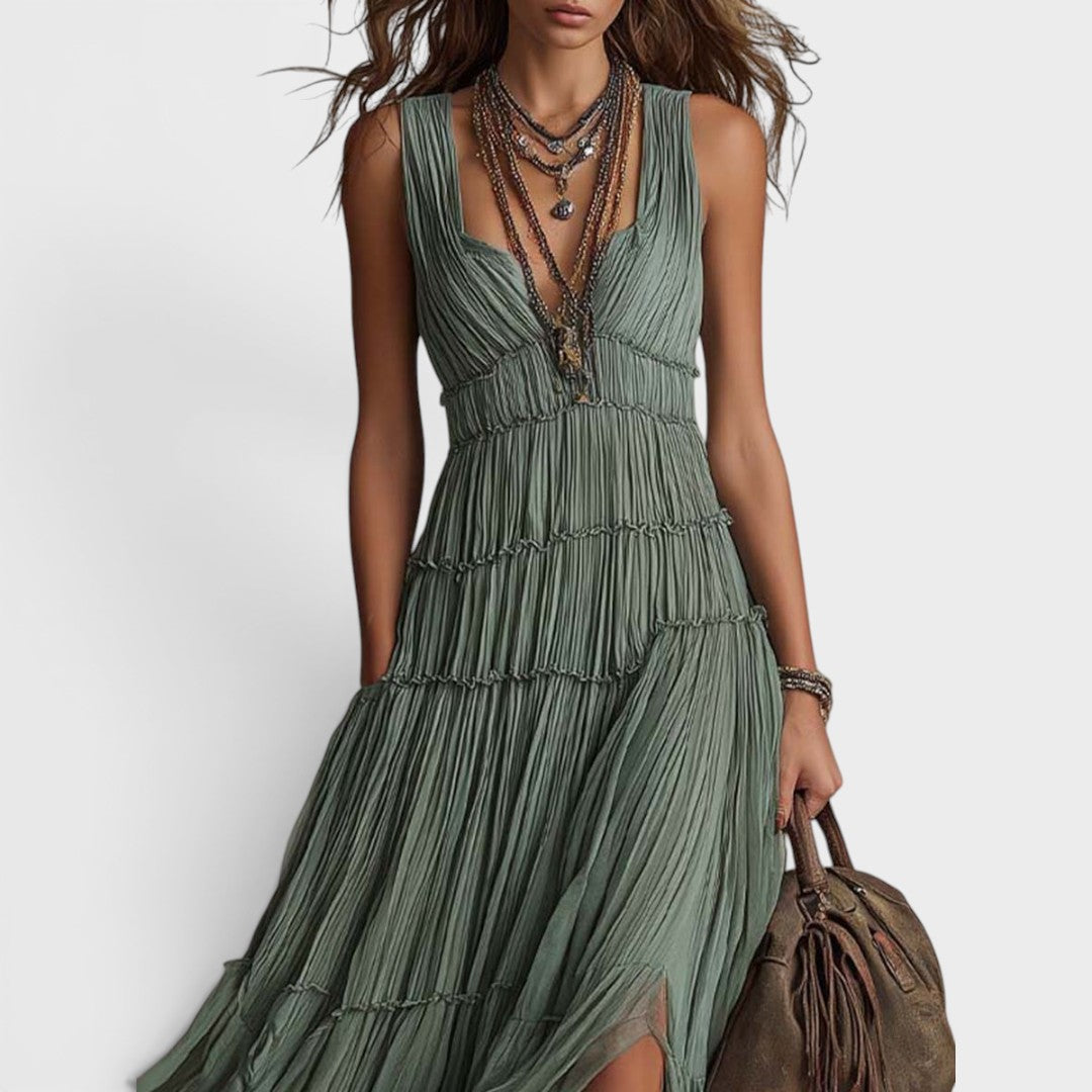 Alexa - Boho-Maxikleid mit Soft-Touch-Finish