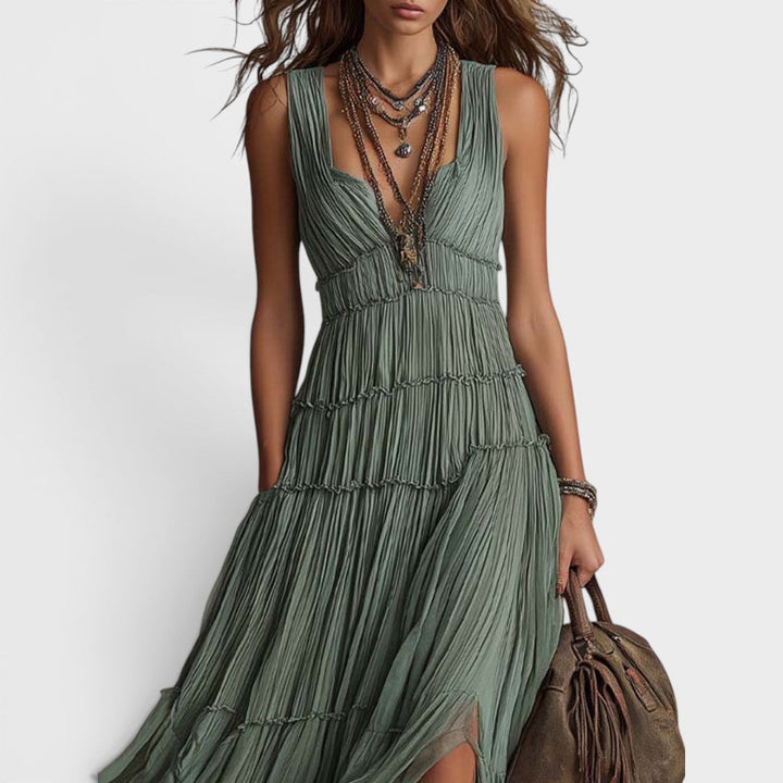 Alexa - Boho-Maxikleid mit Soft-Touch-Finish