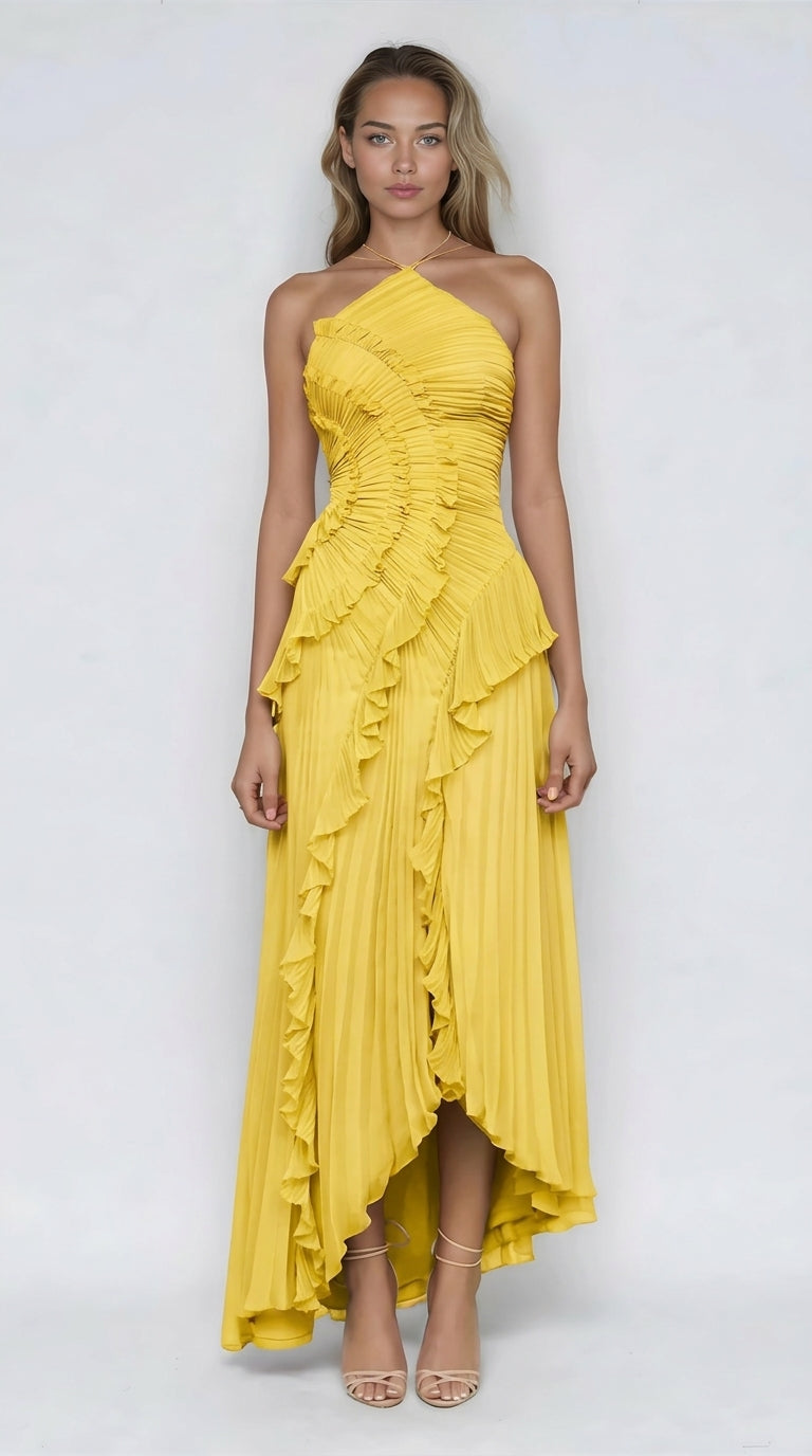 Sancia - Gestuftes Midikleid mit Rüschen